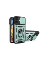 Apple İphone 16 Kılıf Pars Lens Yüzüklü Silikon - Yeşil