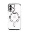 Apple İphone 16 Plus Kılıf Joke Simli Magneticsafe Kılıf - Gri