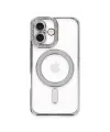 Apple İphone 16 Plus Kılıf Joke Simli Magneticsafe Kılıf - Gümüş