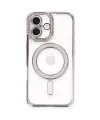 Apple İphone 16 Plus Kılıf Joke Simli Magneticsafe Kılıf - Pembe
