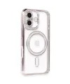 Apple İphone 16 Plus Kılıf Joke Simli Magneticsafe Kılıf - Pembe