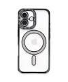 Apple İphone 16 Plus Kılıf Joke Simli Magneticsafe Kılıf - Siyah