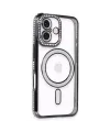 Apple İphone 16 Plus Kılıf Joke Simli Magneticsafe Kılıf - Siyah