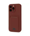 Apple İphone 16 Plus Kılıf Kelvin Kartvizitli Silikon - Bordo