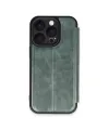 Apple İphone 16 Pro Kılıf Flip Cover - Koyu Yeşil