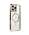 Apple İphone 16 Pro Kılıf Joke Simli Magneticsafe Kılıf - Gold