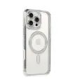 Apple İphone 16 Pro Kılıf Joke Simli Magneticsafe Kılıf - Gümüş