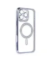 Apple İphone 16 Pro Kılıf Joke Simli Magneticsafe Kılıf - Mavi