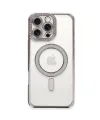 Apple İphone 16 Pro Kılıf Joke Simli Magneticsafe Kılıf - Pembe
