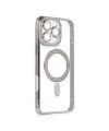 Apple İphone 16 Pro Kılıf Joke Simli Magneticsafe Kılıf - Pembe