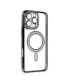 Apple İphone 16 Pro Kılıf Joke Simli Magneticsafe Kılıf - Siyah