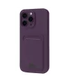 Apple İphone 16 Pro Kılıf Kelvin Kartvizitli Silikon - Derin Mor