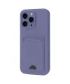 Apple İphone 16 Pro Kılıf Kelvin Kartvizitli Silikon - Lila
