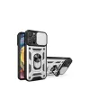 Apple İphone 16 Pro Kılıf Pars Lens Yüzüklü Silikon - Gümüş