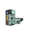 Apple İphone 16 Pro Kılıf Pars Lens Yüzüklü Silikon - Yeşil