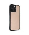Apple İphone 16 Pro Max Kılıf Aras Deri Kapak - Pudra