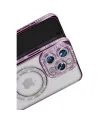 Apple İphone 16 Pro Max Kılıf Joke Simli Magneticsafe Kılıf - Derin Mor