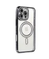 Apple İphone 16 Pro Max Kılıf Joke Simli Magneticsafe Kılıf - Gri