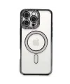 Apple İphone 16 Pro Max Kılıf Joke Simli Magneticsafe Kılıf - Gri