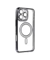 Apple İphone 16 Pro Max Kılıf Joke Simli Magneticsafe Kılıf - Gri