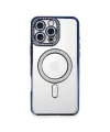 Apple İphone 16 Pro Max Kılıf Joke Simli Magneticsafe Kılıf - Lacivert