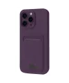 Apple İphone 16 Pro Max Kılıf Kelvin Kartvizitli Silikon - Derin Mor