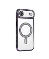 Apple İphone 17 Air Joke Simli Magneticsafe Kılıf - Derin Mor