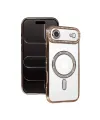 Apple İphone 17 Air Joke Simli Magneticsafe Kılıf - Gold