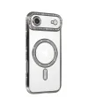 Apple İphone 17 Air Joke Simli Magneticsafe Kılıf - Gümüş