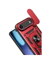Apple İphone 17 Air Pars Lens Yüzüklü Silikon - Kırmızı