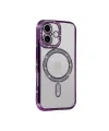 Apple İphone 17 Joke Simli Magneticsafe Kılıf - Derin Mor