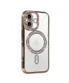 Apple İphone 17 Joke Simli Magneticsafe Kılıf - Gold
