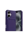 Apple İphone 17 Kelvin Kartvizitli Silikon - Derin Mor
