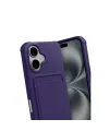 Apple İphone 17 Kelvin Kartvizitli Silikon - Derin Mor
