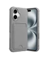 Apple iPhone 17 Kelvin Kartvizitli Silikon - Gri