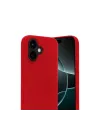 Apple İphone 17 Nano İçi Kadife Silikon - Kırmızı