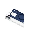 Apple İphone 17 Pro Combo Sert Şeffaf Magsafe Kapak - Mavi