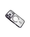 Apple İphone 17 Pro Joke Simli Magneticsafe Kılıf - Derin Mor