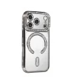 Apple İphone 17 Pro Joke Simli Magneticsafe Kılıf - Gümüş