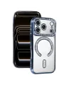 Apple İphone 17 Pro Joke Simli Magneticsafe Kılıf - Mavi