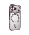 Apple İphone 17 Pro Joke Simli Magneticsafe Kılıf - Pembe