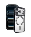 Apple İphone 17 Pro Joke Simli Magneticsafe Kılıf - Siyah