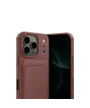 Apple iPhone 17 Pro Kelvin Kartvizitli Silikon - Bordo