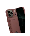 Apple iPhone 17 Pro Kelvin Kartvizitli Silikon - Bordo