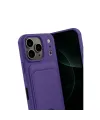Apple İphone 17 Pro Kelvin Kartvizitli Silikon - Derin Mor