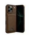 Apple İphone 17 Pro Kelvin Kartvizitli Silikon - Kahverengi