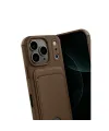 Apple İphone 17 Pro Kelvin Kartvizitli Silikon - Kahverengi