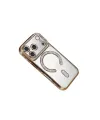 Apple İphone 17 Pro Max Joke Simli Magneticsafe Kılıf - Gold