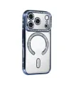 Apple İphone 17 Pro Max Joke Simli Magneticsafe Kılıf - Mavi