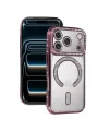Apple İphone 17 Pro Max Joke Simli Magneticsafe Kılıf - Pembe